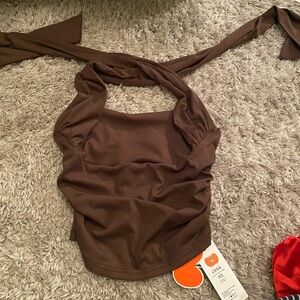 Brown Crop Top